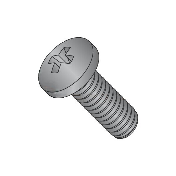 Newport Fasteners #10-32 x 1-1/2 in Phillips Pan Machine Screw, Plain Steel, 1000 PK 515349 - main